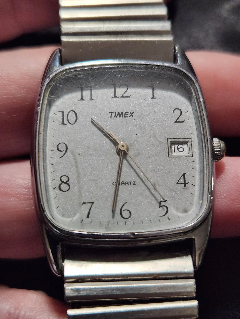 Timex Men's Silver Stainless Steel Analog Watch - Silver Dial Non Working